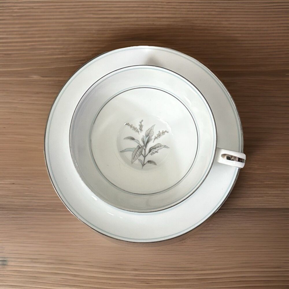 Noritake China Shirley 5774 Flat Cup Saucer Set | Japan